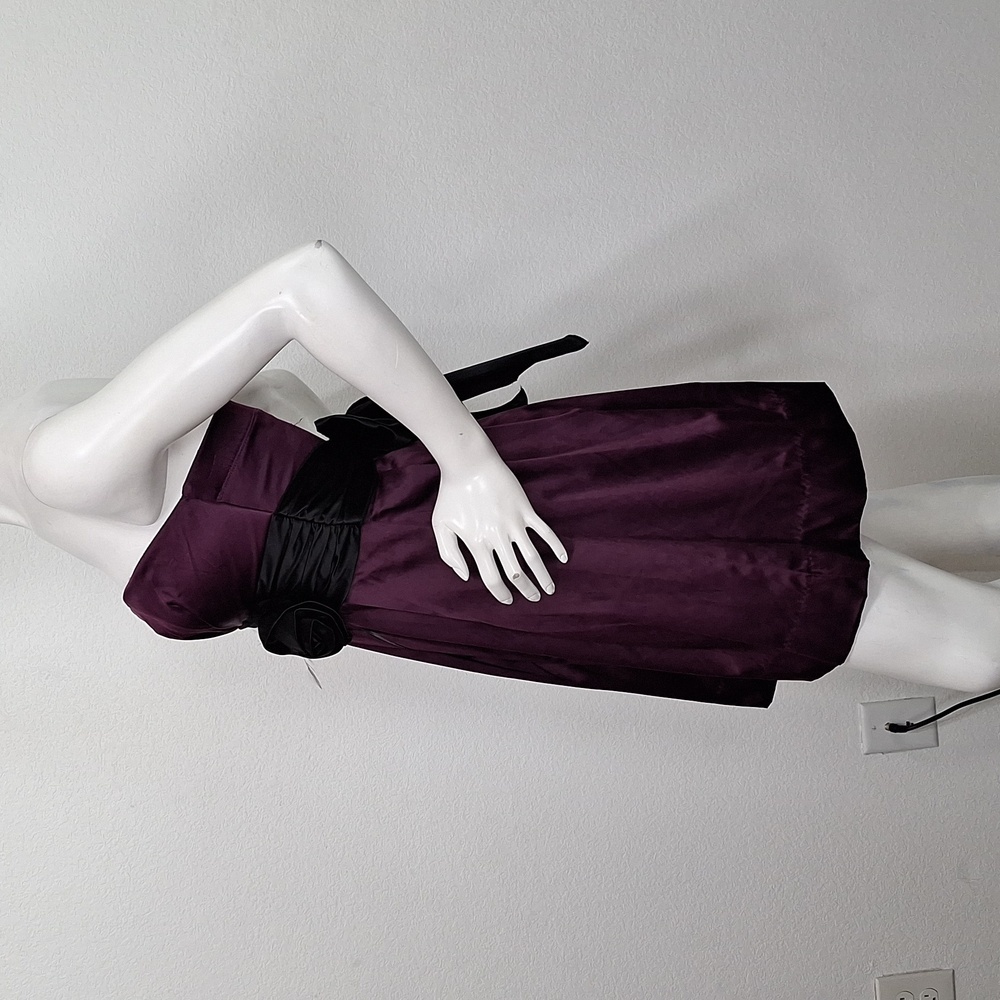 Speckless Y2K Whimsigoth Fairy Purple Strapless Party Dress W/Black Bow Size 3 - Picture 8 of 13